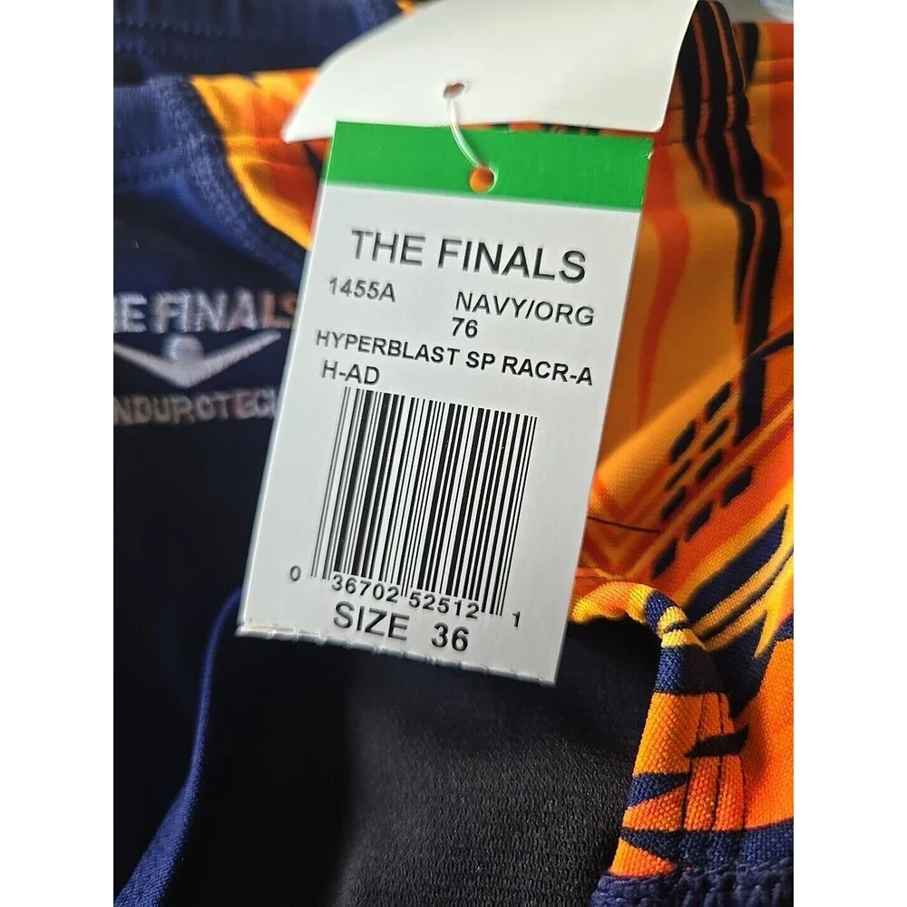 TYR The Finals Hyperblast Navy/orange Splice Racer Briefs, Men Sz 36, NEW